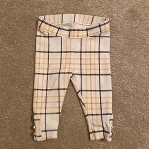 Janie and Jack Baby Girl Plaid Ponte Pant (Size 3-6 months)